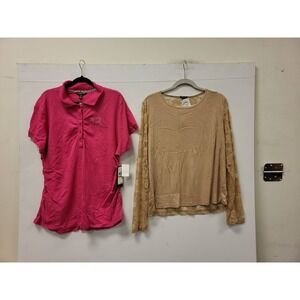 Rocawear Feather Tops 3X Womens Polo Shirt Lace Blouse Lot Plus Size Fashion